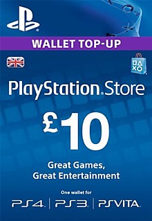 PSN UK 10 фунтов